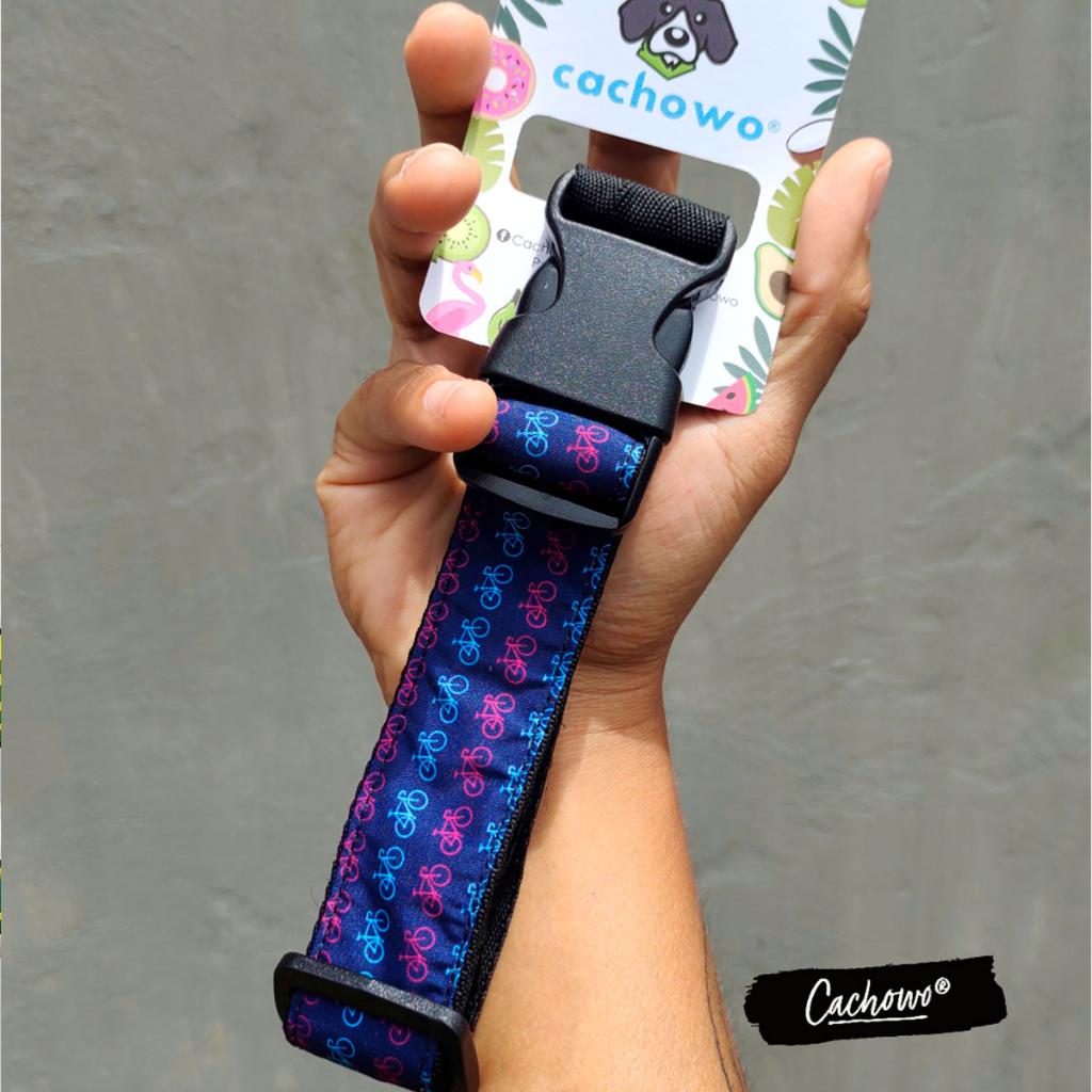Collar para mascotas estampado Bicicletas - Cachowo