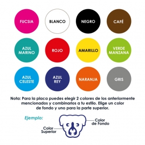 Placa de identificación mascotas diseño Pit Bull_2