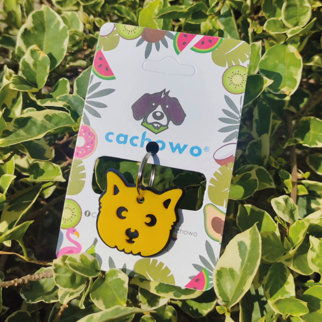 Placa para perros diseño Yorkshire - Cachowo