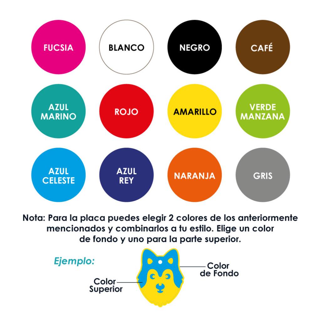 Placa de identificación diseño Husky Siberiano_2