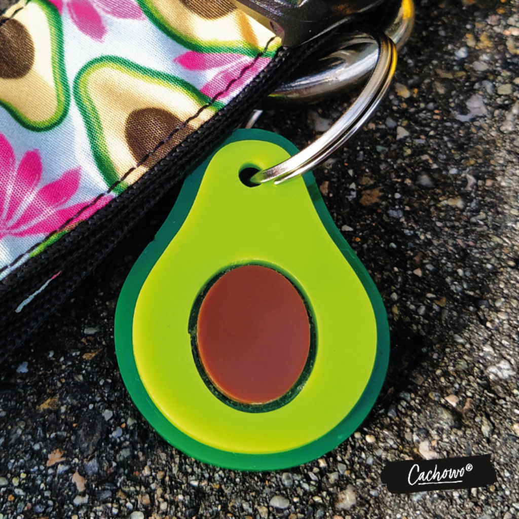 Placa para mascotas diseño Aguacate - Cachowo