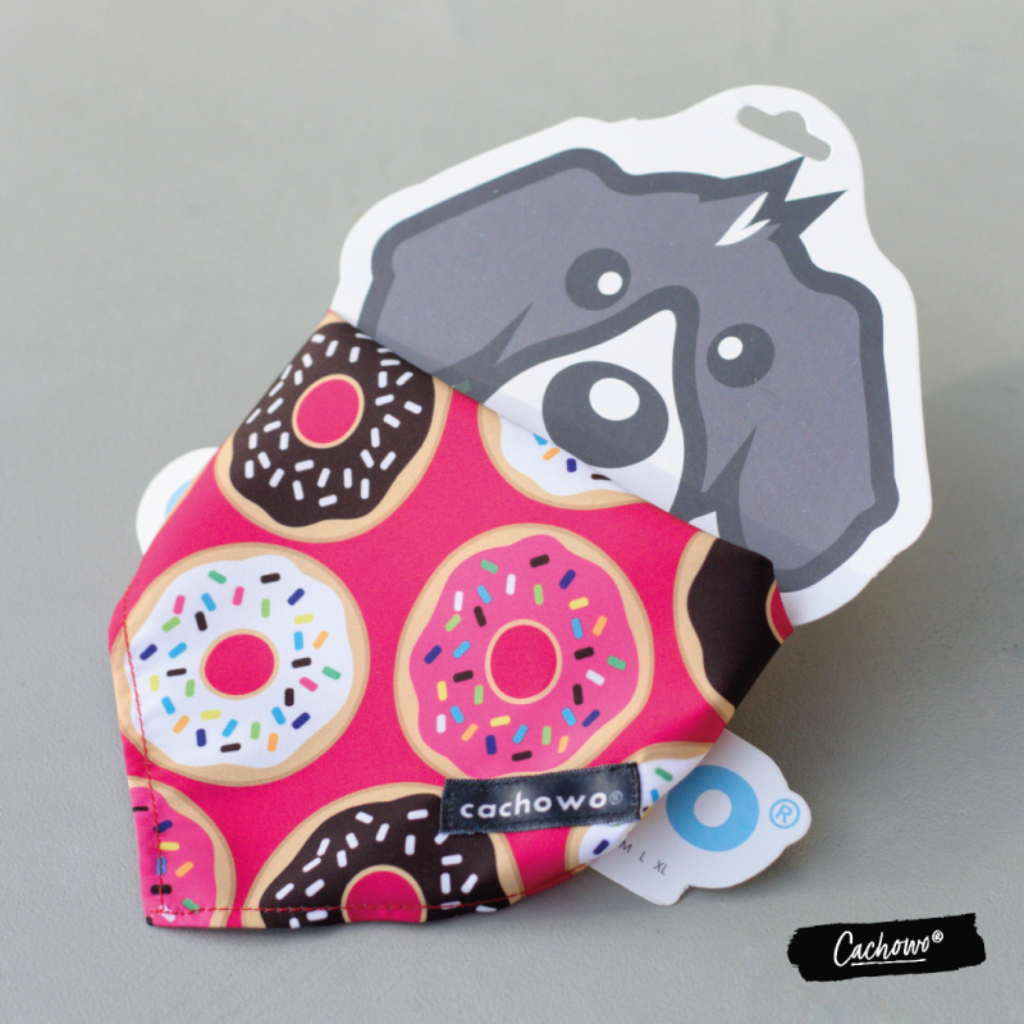Bandana para Mascotas Donas Fucsia - Cachowo